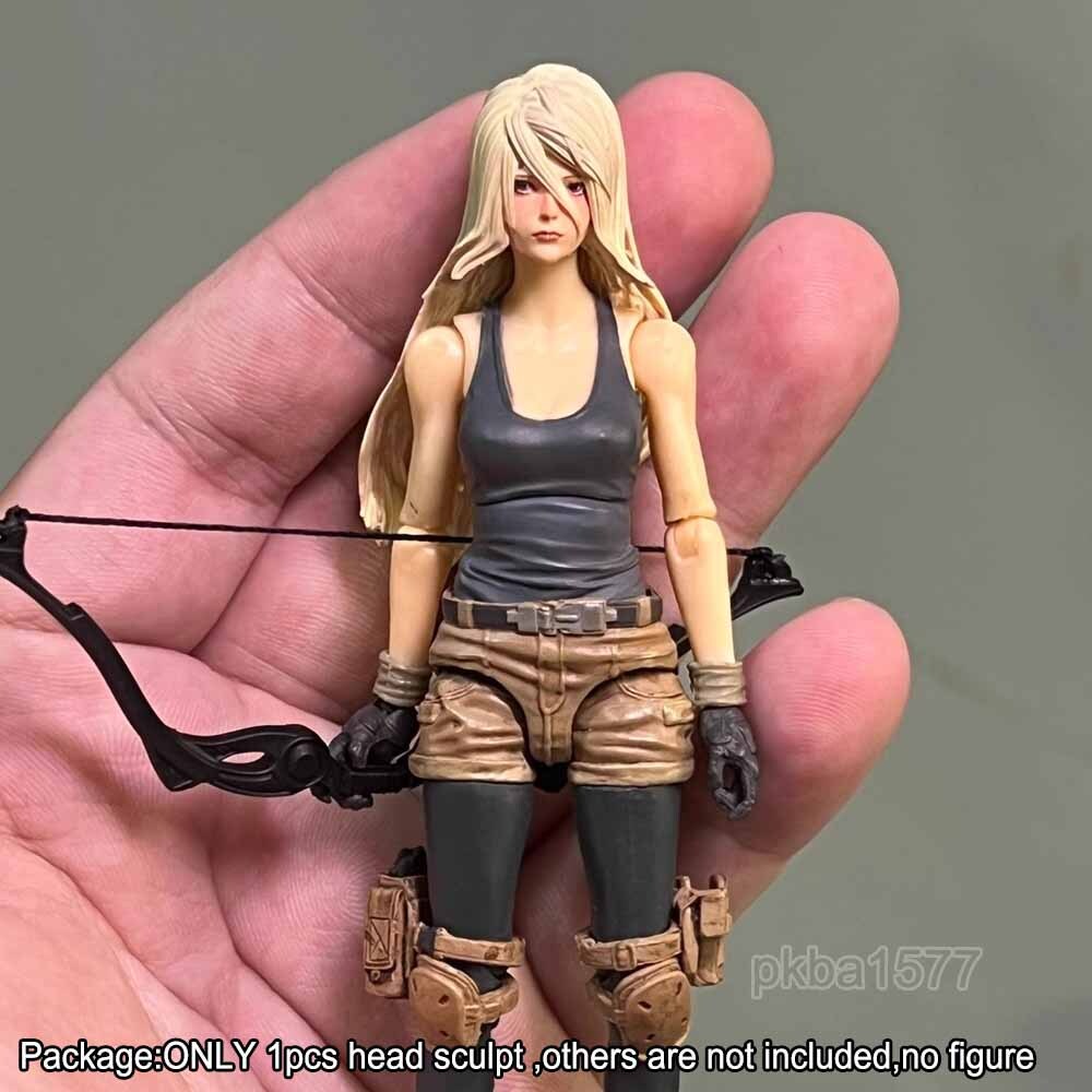【PRE-ORDER】Premium 1/18 Long Hair Female Head Sculpt Soldier Head For 3.75" Action Figure