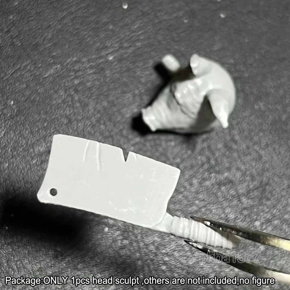 Unpainted 1/18 Pig Man Head Sculpt Helmet w Knife For 3.75'' Action Figure