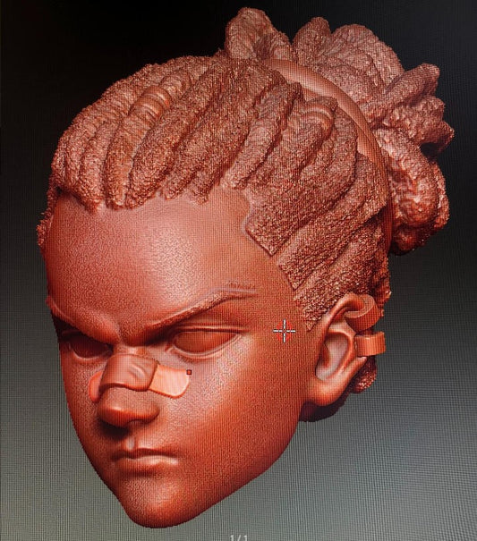 Unpainted 1/18 Girl Head Sculpt Model For 3.75'' Acid Rain Joytoy Action Figure