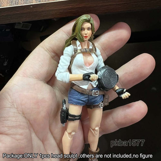【PRE-ORDER】Premium 1/18 Beauty Female Head Sculpt Soldier Head For 3.75" Action Figure