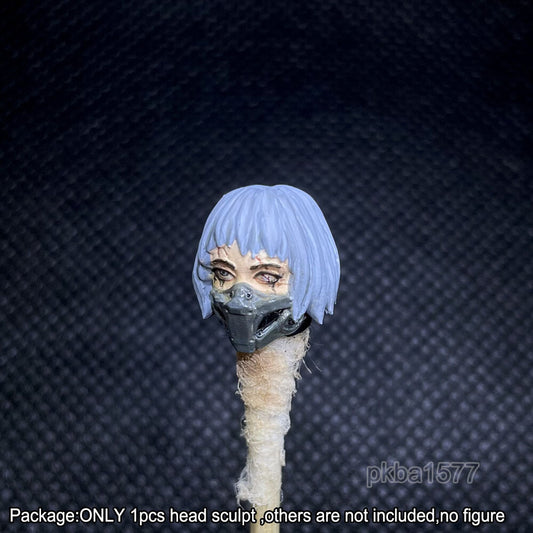 【PRE-ORDER】NEW Premium 1/18 Girl w Mask Head Sculpt Female Soldier Head For 3.75" Figure