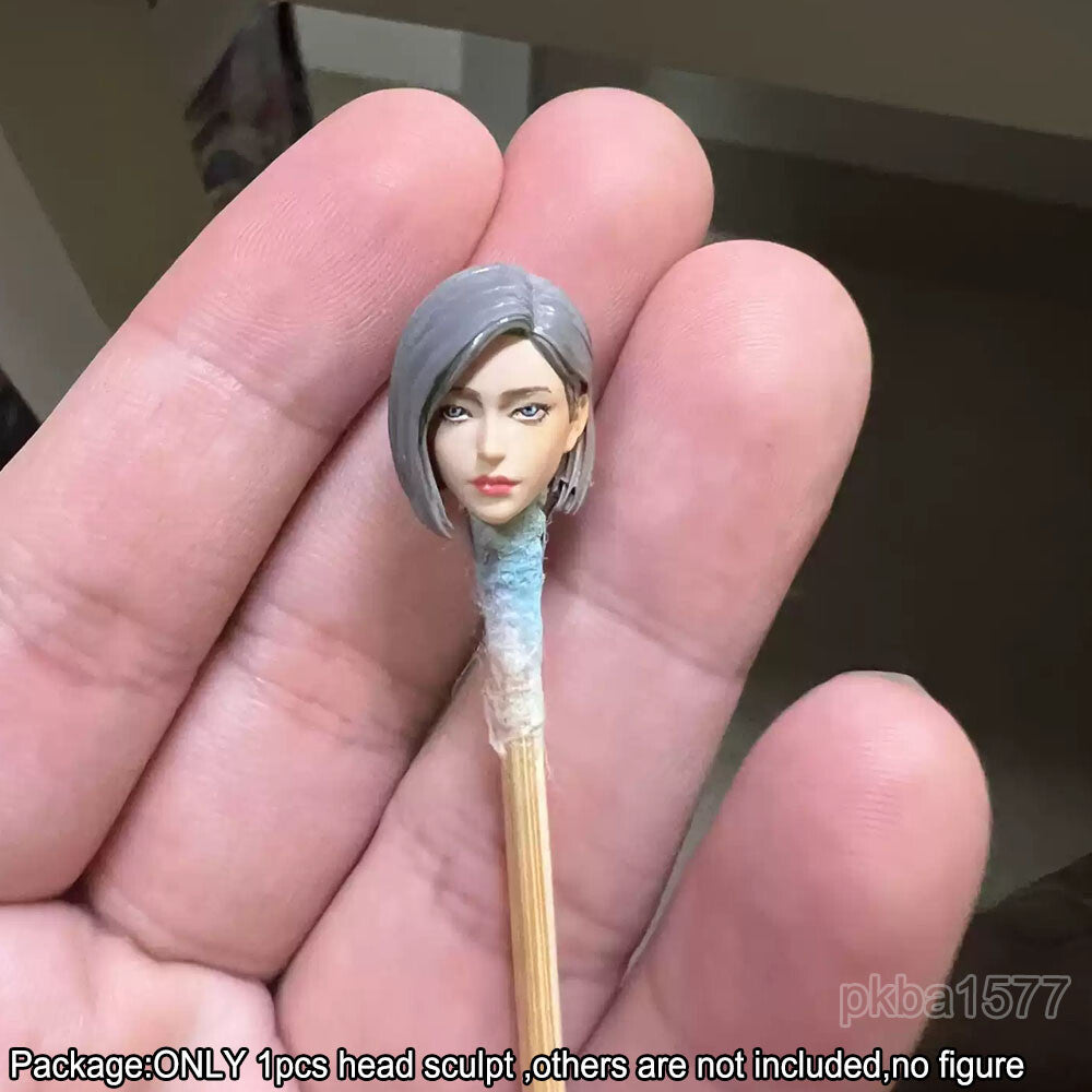 【PRE-ORDER】Premium 1/18 Gray Hair Girl Female Head Sculpt Soldier Head For 3.75" Figure