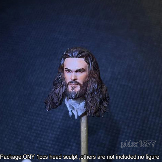 【PRE-ORDER】Premium 1/18 Long Hair Aquaman Head Sculpt Male Soldier Head For 3.75" Figure