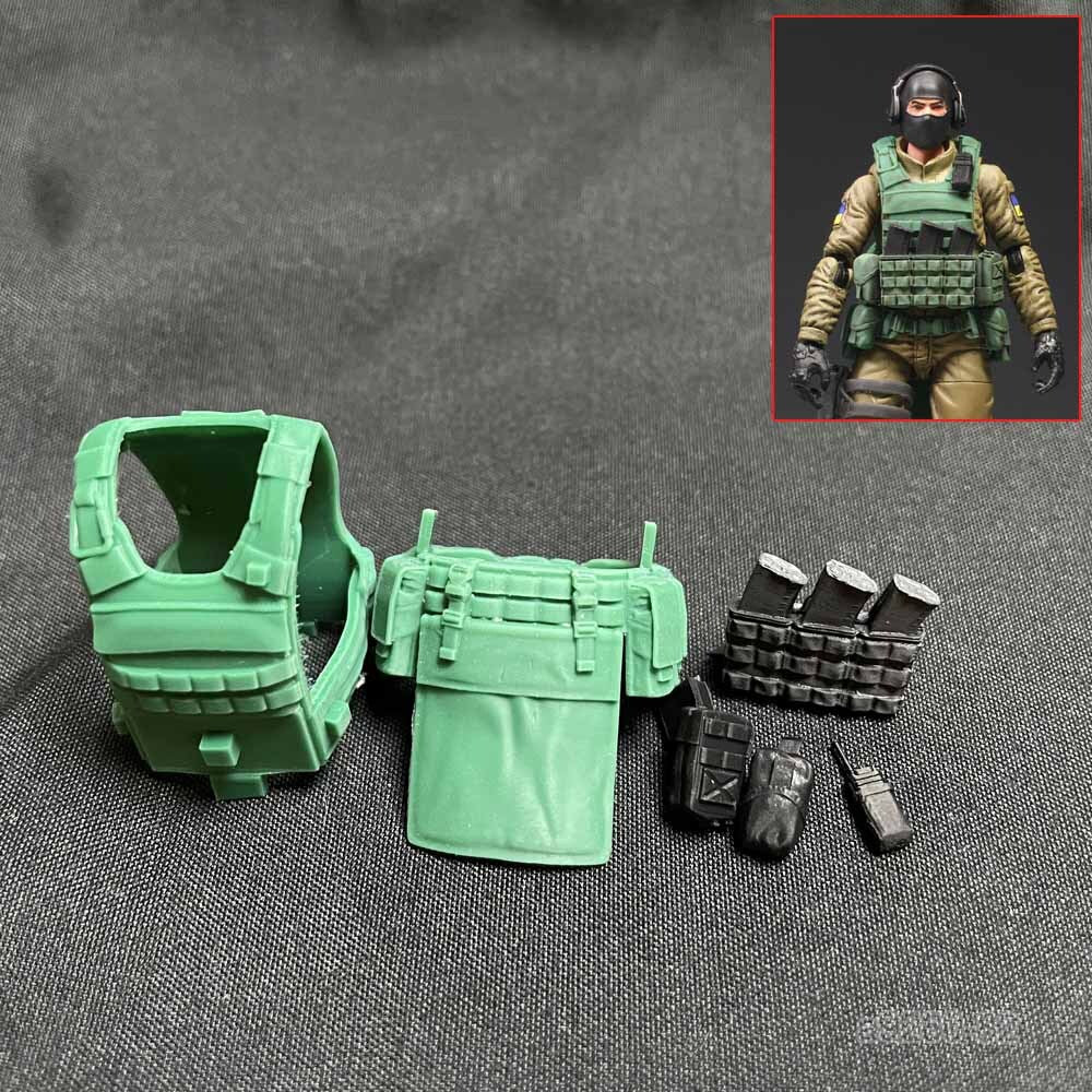Unpainted1/18 Scale Vest Body Armor with waist belt For 3.75" Action Figure