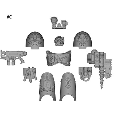 【PRE-ORDER】 Unpainted Parts Kits For Joytoy war hammer Space Marines Terminator 10ver Figure Body