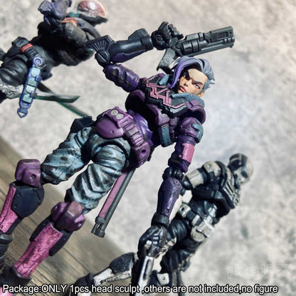 【PRE-ORDER】Premium 1/18 Cyber Punk Female Head Sculpt COOL Girl Head Model For 3.75" Figure