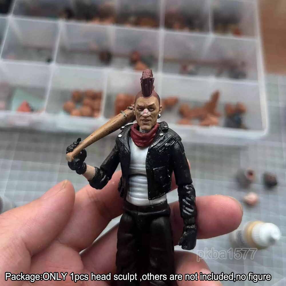 【PRE-ORDER】Premium 1/18 Cyberpunk Punk Head Sculpt Soldier Man Head For 3.75" Action Figure