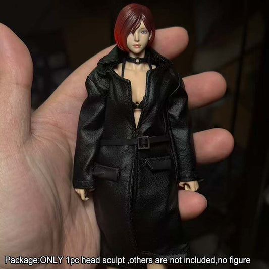 【PRE-ORDER】Premium Painted 1/12 Red Hair Lady Female Head Sculpt Model For 6" Nottaa Figure