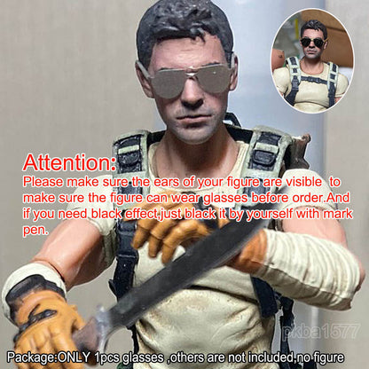 NEW 5pcs 1/18 Metal Glasses Sunglasses Model For DIY 3.75" Action Figure