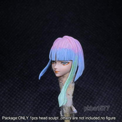 【PRE-ORDER】Premium 1/18 Cyberpunk Lucy Female Head Sculpt Soldier Head For 3.75" Figure