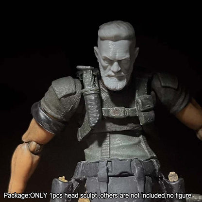 Unpainted 1/18 Man Head Sculpt Model For 3.75'' Acid Rain Joytoy bfs Figure