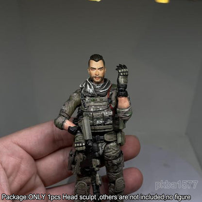 【PRE-ORDER】Premium 1/18 Soap John MacTavish Head Sculpt Male Soldier Head For 3.75" Figure