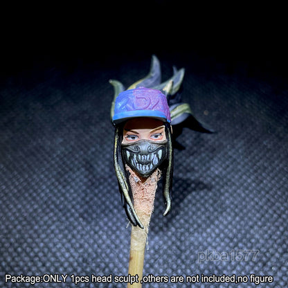 【PRE-ORDER】Premium 1/18 Akali Female Head Sculpt Soldier Head For 3.75" Acid Rain Figure