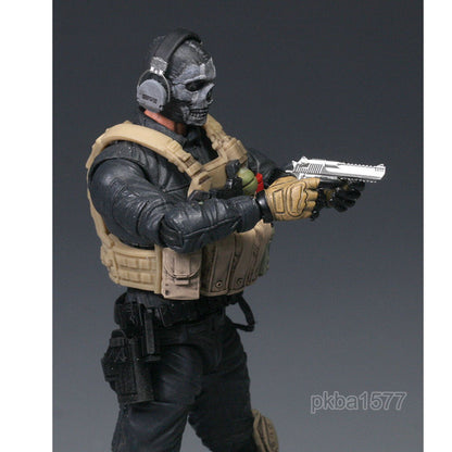 Pre-sale Premium 1/18 3.75" Vest Cloak Ghost Figure Head Sculpt Weapon Headphone