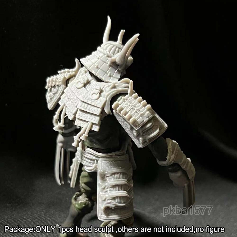 Unpainted 1/18 Warrior Soldier Male Head Sculpt Helmet Head For 3.75'' Figure