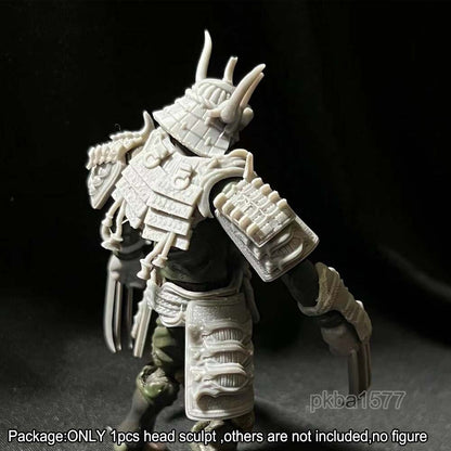 Unpainted 1/18 Warrior Soldier Male Head Sculpt Helmet Head For 3.75'' Figure