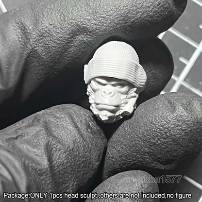 Unpainted 1/18 Man Head Sculpt Model For 3.75" Acid Rain Joytoy Action Figure