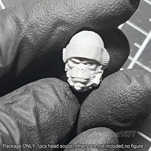 Unpainted 1/18 Man Head Sculpt Model For 3.75" Acid Rain Joytoy Action Figure