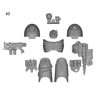 【PRE-ORDER】 Unpainted Parts Kits For Joytoy war hammer Space Marines Terminator 10ver Figure Body