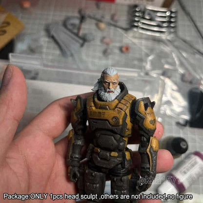 【PRE-ORDER】Premium 1/18 Punk w beard Man Head Sculpt Soldier Head For 3.75'' Action Figure