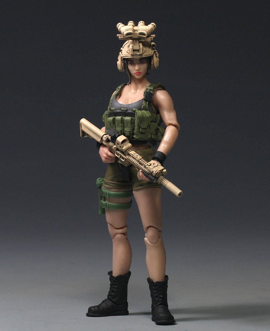 【PRE-ORDER】New Painted 1/18 Girl 3.75" Soldier Articulated Action Figure Toy Xmas Gift