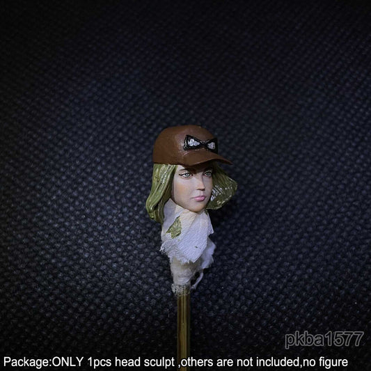 【PRE-ORDER】Premium 1/18 Cute Cartoon Girl Head Sculpt Female Soldier Head For 3.75" Figure