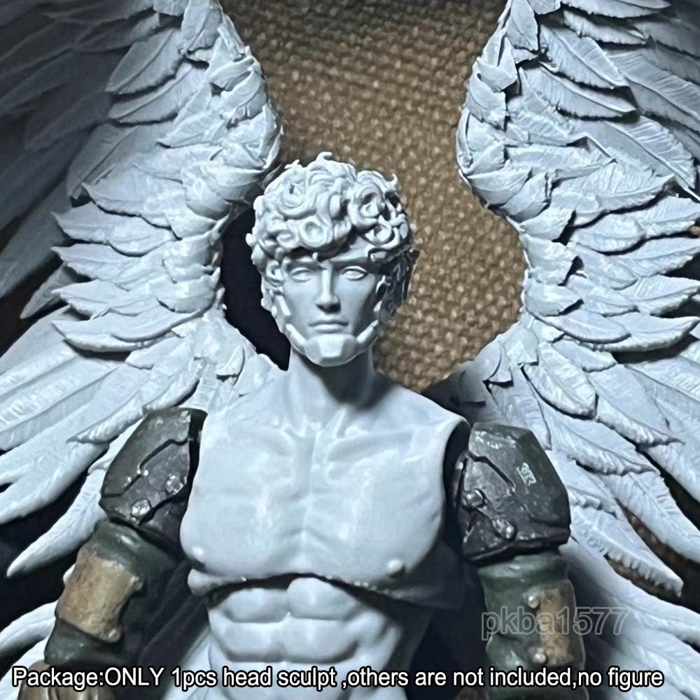 Unpainted 1/18 Angel Man Head Sculpt Model For 3.75" Acid Rain Joytoy Figure