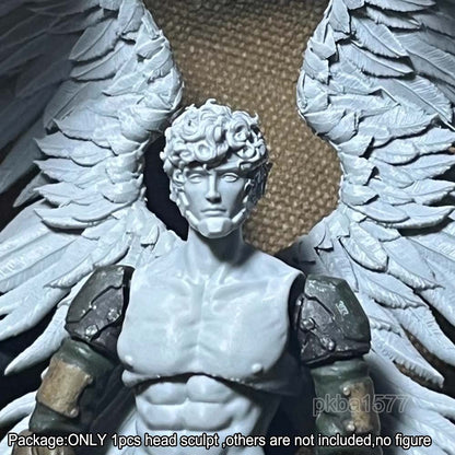 Unpainted 1/18 Angel Man Head Sculpt Model For 3.75" Acid Rain Joytoy Figure