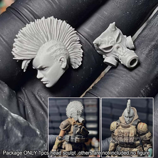 New Unpainted 1/18 Female Head Sculpt For 3.75'' Acid Rain Joytoy Action Figure