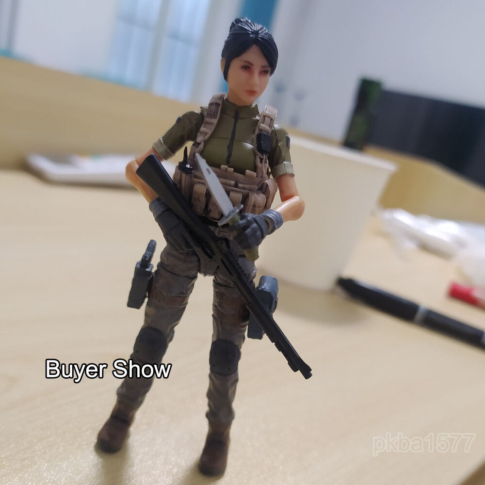 1/18 Female Soldier Gilet Vest Model For 3.75" Joytoy Planet Green Valley Figure