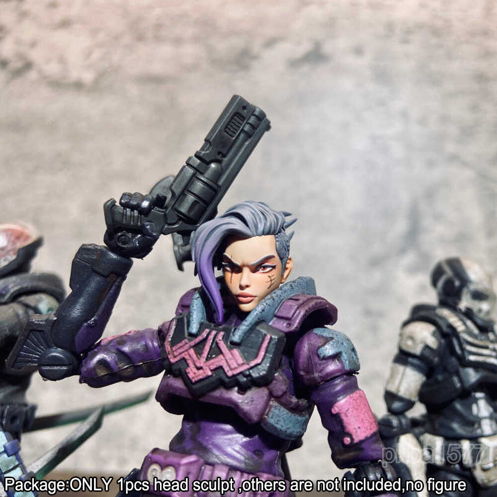 【PRE-ORDER】Premium 1/18 Cyber Punk Female Head Sculpt COOL Girl Head Model For 3.75" Figure