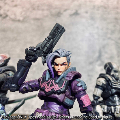 【PRE-ORDER】Premium 1/18 Cyber Punk Female Head Sculpt COOL Girl Head Model For 3.75" Figure