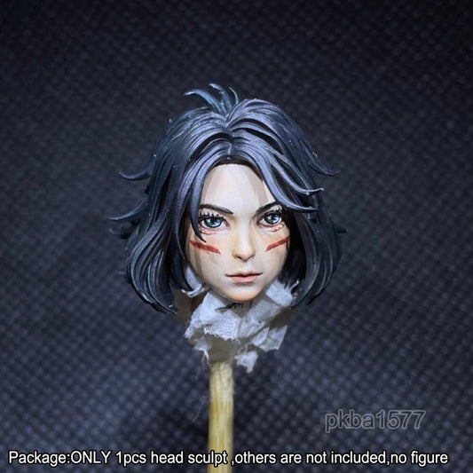 【PRE-ORDER】New Premium 1/18 Alita Female Head Sculpt Soldier Head For 3.75'' Action Figure