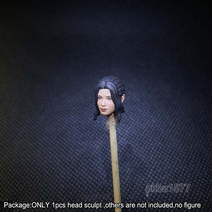 【PRE-ORDER】Premium 1/18 Black Hair Female Hawkeye Head Sculpt Helmet For 3.75" Figure