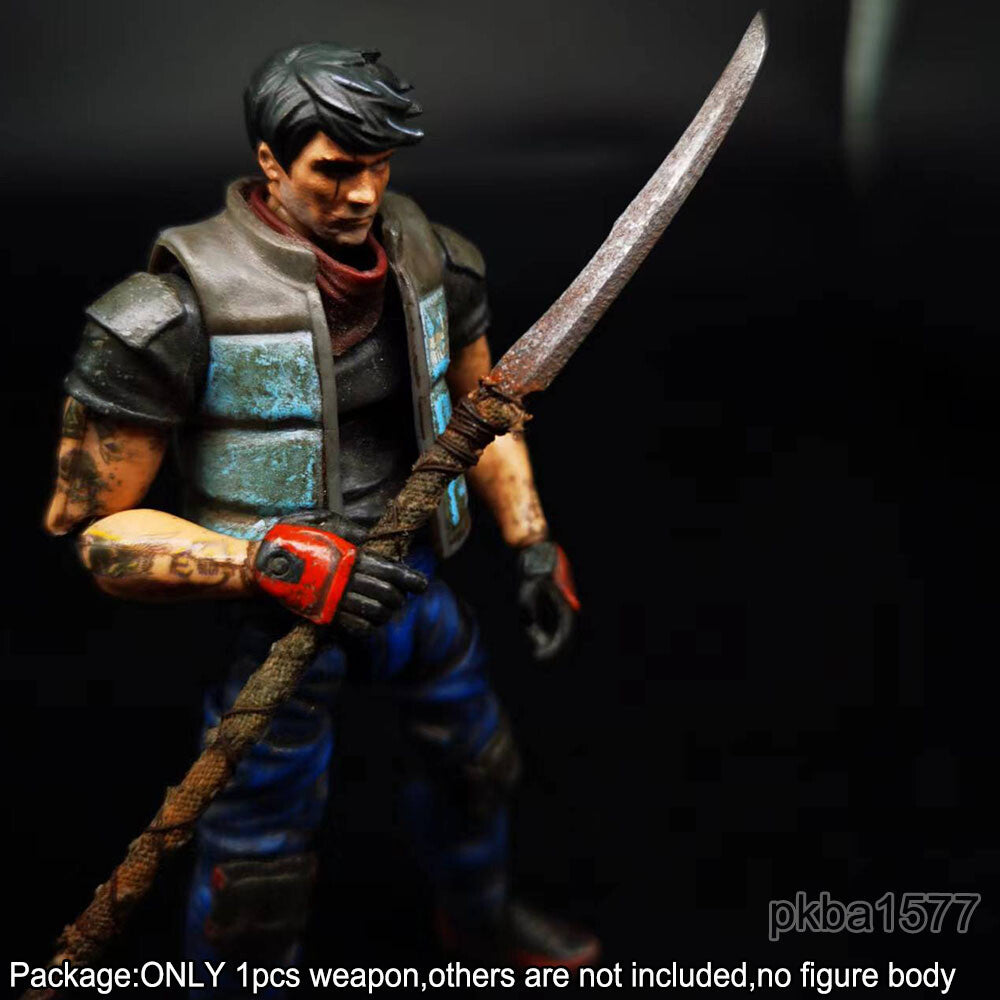 【PRE-ORDER】New Handmade 1/18 Rusty Style Metal Long Knife Sword Weapon For 3.75'' Figure
