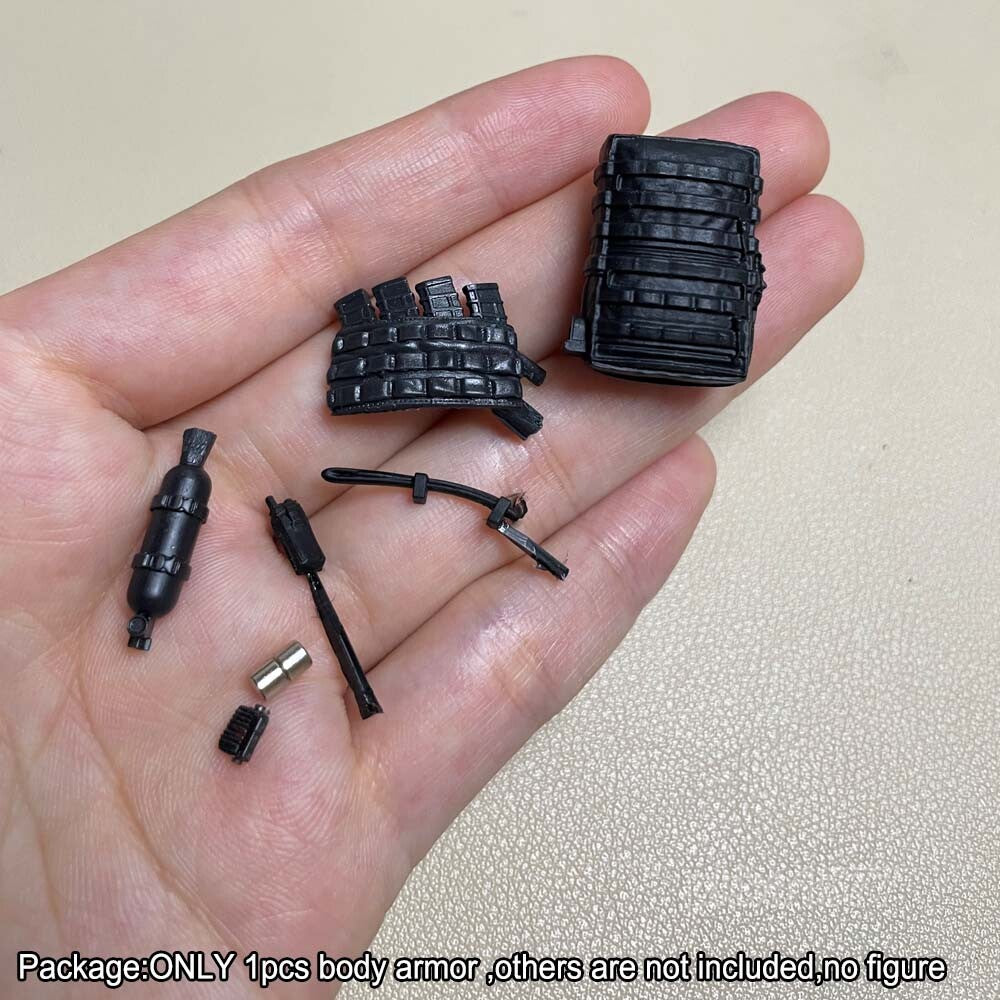 Unpainted Green 1/18 Body Armor Web Gear Vest Model For DIY 3.75" Action Figure