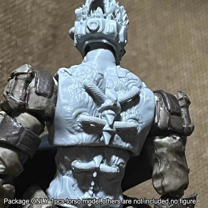 Unpainted 1/18 Punk Torso Chest Model For 3.75" Joytoy Acid Rain Action Figure