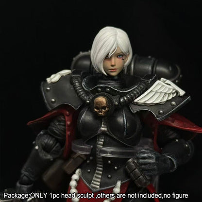 【PRE-ORDER】Premium Painted 1/18 White Hair Female Head Sculpt Fit For 3.75" Action Figure
