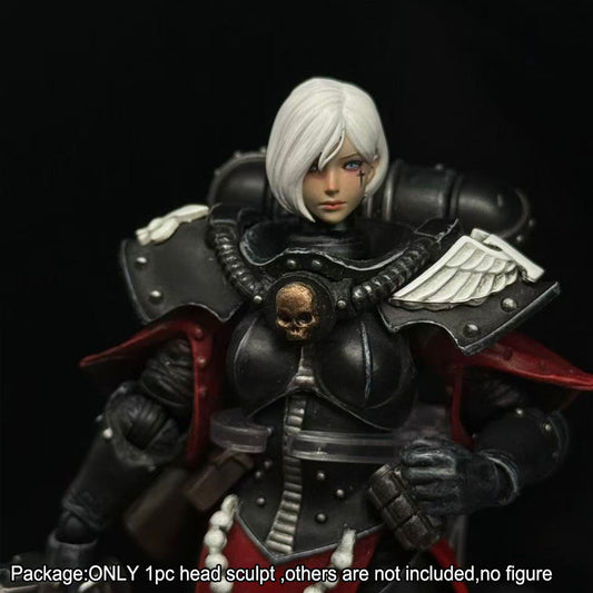 【PRE-ORDER】Premium Painted 1/18 White Hair Female Head Sculpt Fit For 3.75" Action Figure