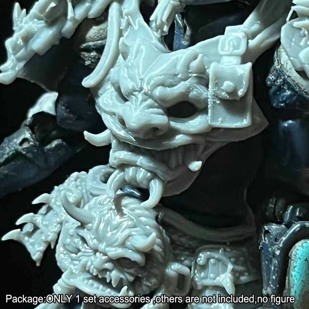 Unpainted 1/18 Monster Head Sculpt Armors Foot Flag Waist Kit For 3.75'' Figure