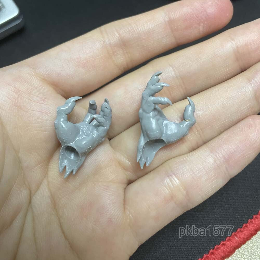 Unpainted 1/18 Wolf Head Sculpt Claw Hands For 3.75'' Acid Rain Joytoy Figure