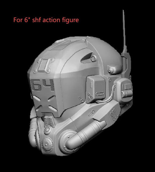 New Unpainted 1/12 Titanfall Man Head Sculpt Soldier Head For 6" SHF Figure Body
