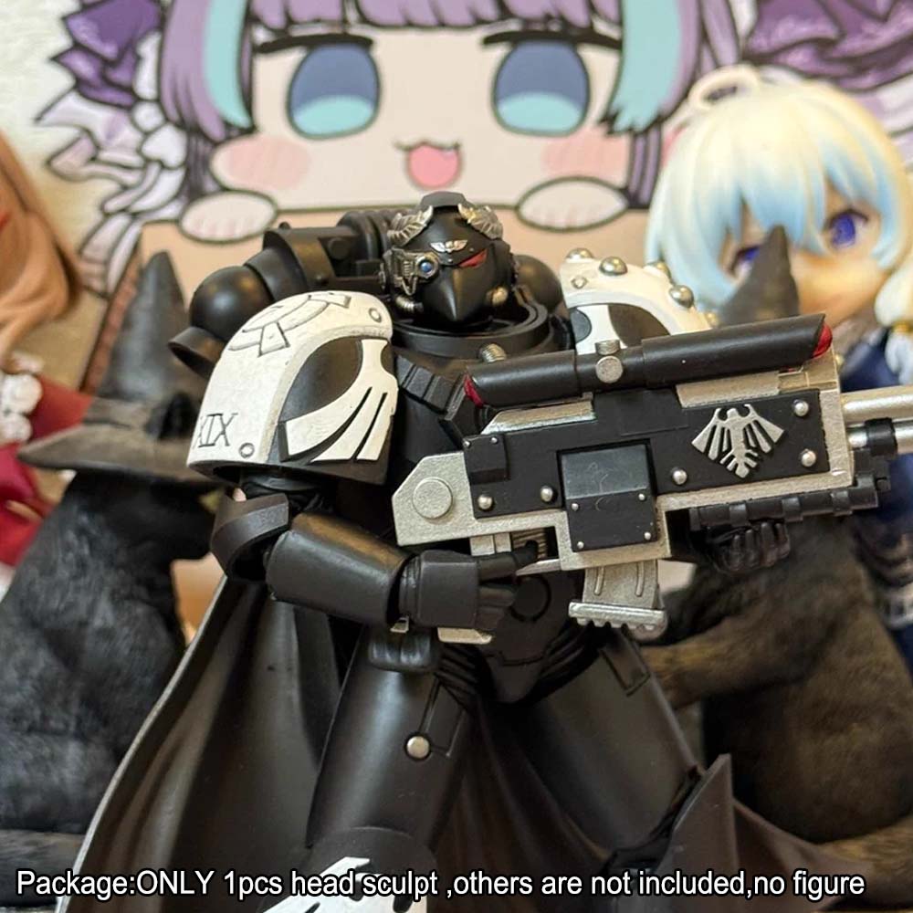 【PRE-ORDER】#D Premium Painted Man Head Sculpt For joytoy warhammer Raven Guard MK6 Beakie Figure