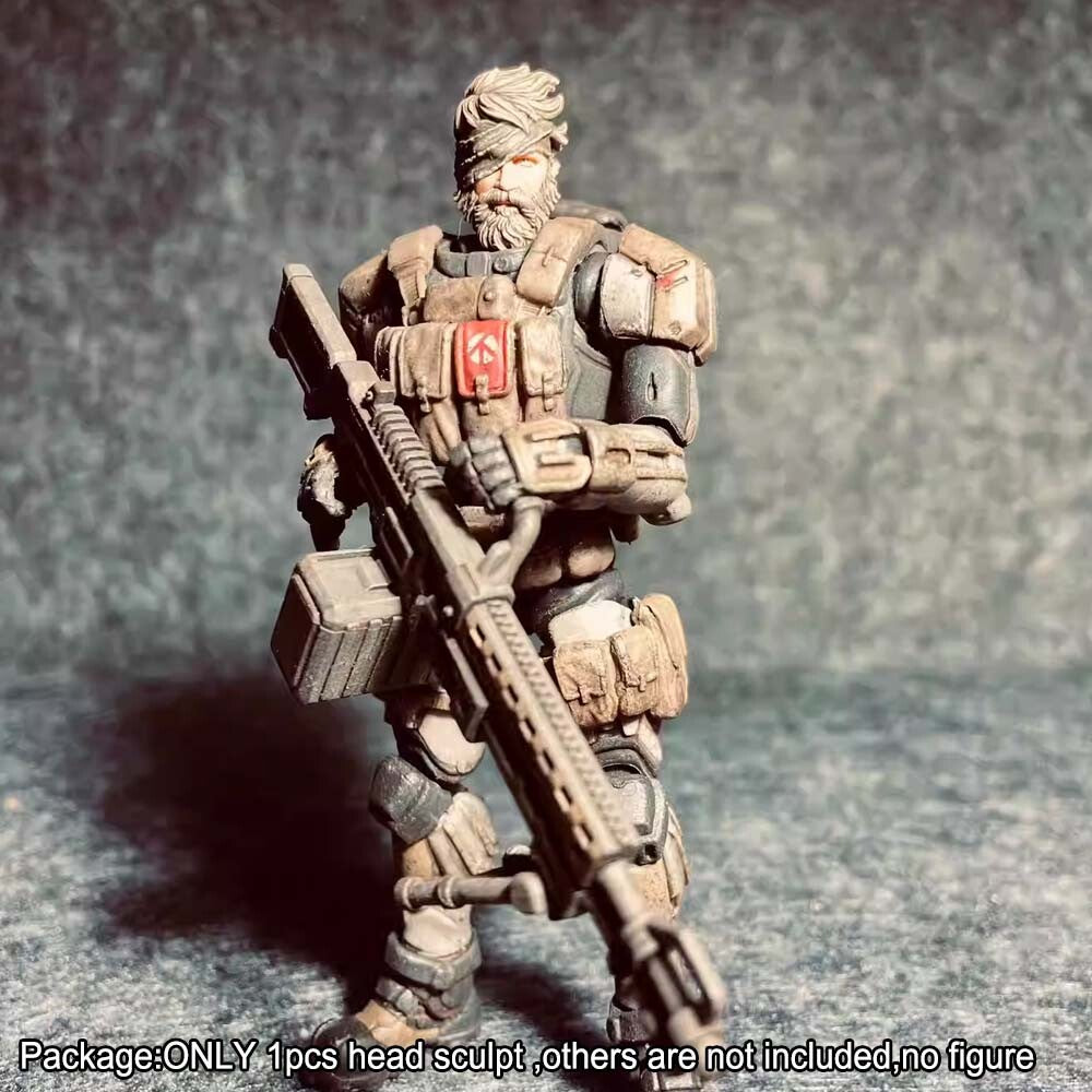 【PRE-ORDER】Premium 1/18 Bandaged Man Head Sculpt Soldier Head For 3.75'' Figure