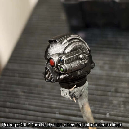 【PRE-ORDER】Premium Painted Black Templar Male Head Sculpt Model For Joytoy Action Figure