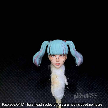 【PRE-ORDER】Premium 1/18 Female Girl w Mask Head Sculpt Soldier Head For 3.75" Action Figure