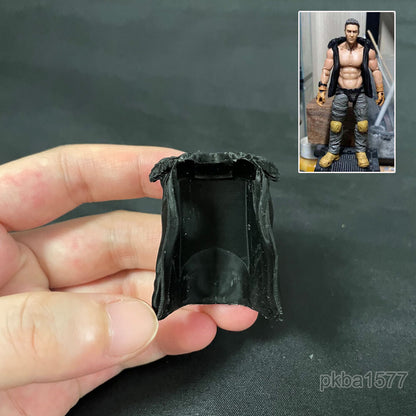 Black 1/18 Sleeveless Vest Waistcoat Coat Model For 3.75 Action Soldier Figure
