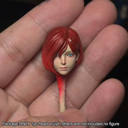 【PRE-ORDER】Premium Painted 1/12 Red Hair Lady Female Head Sculpt Model For 6" Nottaa Figure