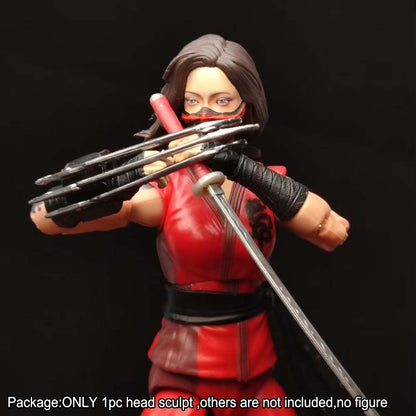 PRE-ORDER Premium 1/12 Masked Female Head Sculpt For DIY 6'' gijie Action Figure