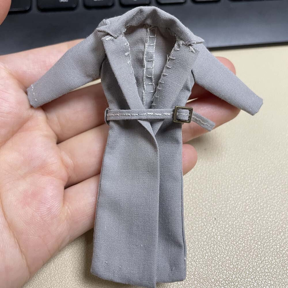 【PRE-ORDER】Handmade 1/18 Cool Lapel Trench Coat Jacket Outwear Clothes For 3.75 Male Figure
